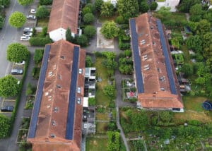 Solaranlagen Schrägdach für zwei Reiheneinfamilienhäuser, Rütihof, Baden von ENPRO Energiearchitekten AG Brugg Aargau